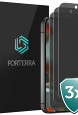 Forterra Screenprotector Geschikt voor Google Pixel 9 Pro Screenprotector Privacy Glas Gehard Full Cover - Screenprotector Geschikt voor Google Pixel 9 Pro Screenprotector Privacy Tempered Glass - 3 PACK