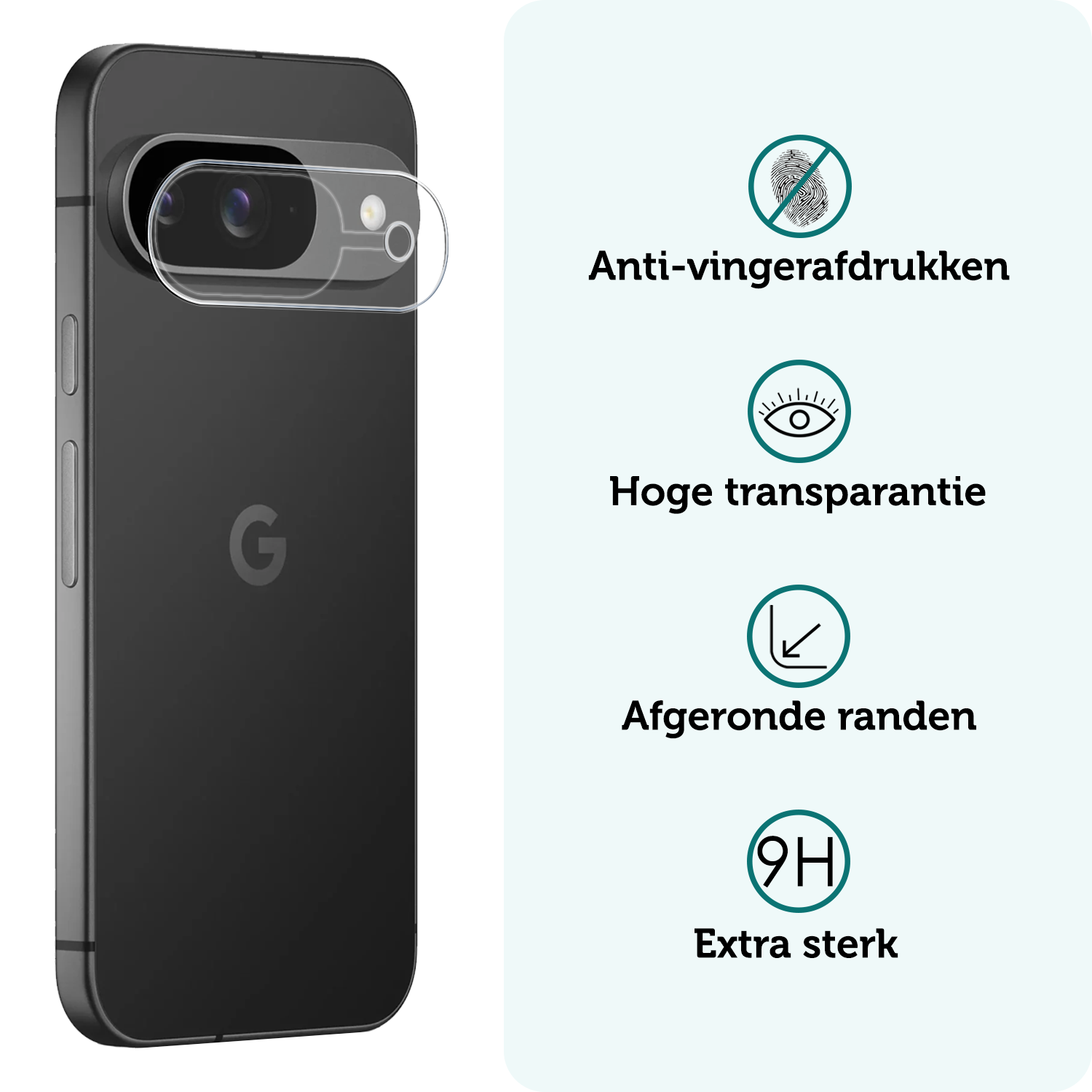 Forterra Screenprotector Geschikt voor Google Pixel 9 Camera Lens Screenprotector Glas - Screenprotector Geschikt voor Google Pixel 9 Screenprotector Camera Protector Gehard Glas - 2 PACK