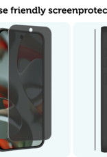 Forterra Screenprotector Geschikt voor Google Pixel 9 Screenprotector Privacy Glas Gehard Full Cover - Screenprotector Geschikt voor Google Pixel 9 Screenprotector Privacy Tempered Glass - 2 PACK