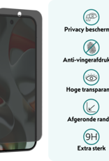 Forterra Screenprotector Geschikt voor Google Pixel 9 Screenprotector Privacy Glas Gehard Full Cover - Screenprotector Geschikt voor Google Pixel 9 Screenprotector Privacy Tempered Glass