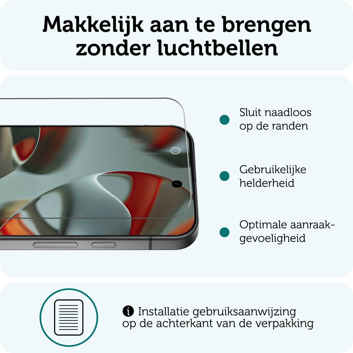 Forterra Screenprotector Geschikt voor Google Pixel 9 Screenprotector Glas Gehard Tempered Glass - Screenprotector Geschikt voor Google Pixel 9 Screen Protector Screen Cover