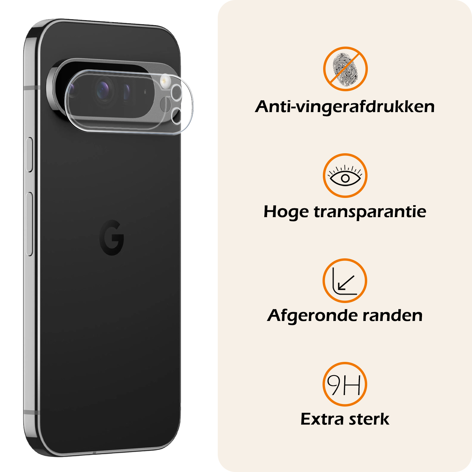 Nomfy Screenprotector Geschikt voor Google Pixel 9 Pro XL Camera Lens Screenprotector Glas - Screenprotector Geschikt voor Google Pixel 9 Pro XL Screenprotector Camera Protector Gehard Glas - 2 PACK