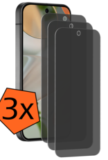 Nomfy Screenprotector Geschikt voor Google Pixel 9 Pro XL Screenprotector Privacy Glas Gehard Full Cover - Screenprotector Geschikt voor Google Pixel 9 Pro XL Screenprotector Privacy Tempered Glass - 3 PACK