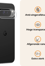 Nomfy Screenprotector Geschikt voor Google Pixel 9 Pro Camera Lens Screenprotector Glas - Screenprotector Geschikt voor Google Pixel 9 Pro Screenprotector Camera Protector Gehard Glas - 2 PACK