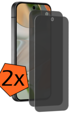 Nomfy Screenprotector Geschikt voor Google Pixel 9 Pro Screenprotector Privacy Glas Gehard Full Cover - Screenprotector Geschikt voor Google Pixel 9 Pro Screenprotector Privacy Tempered Glass - 2 PACK