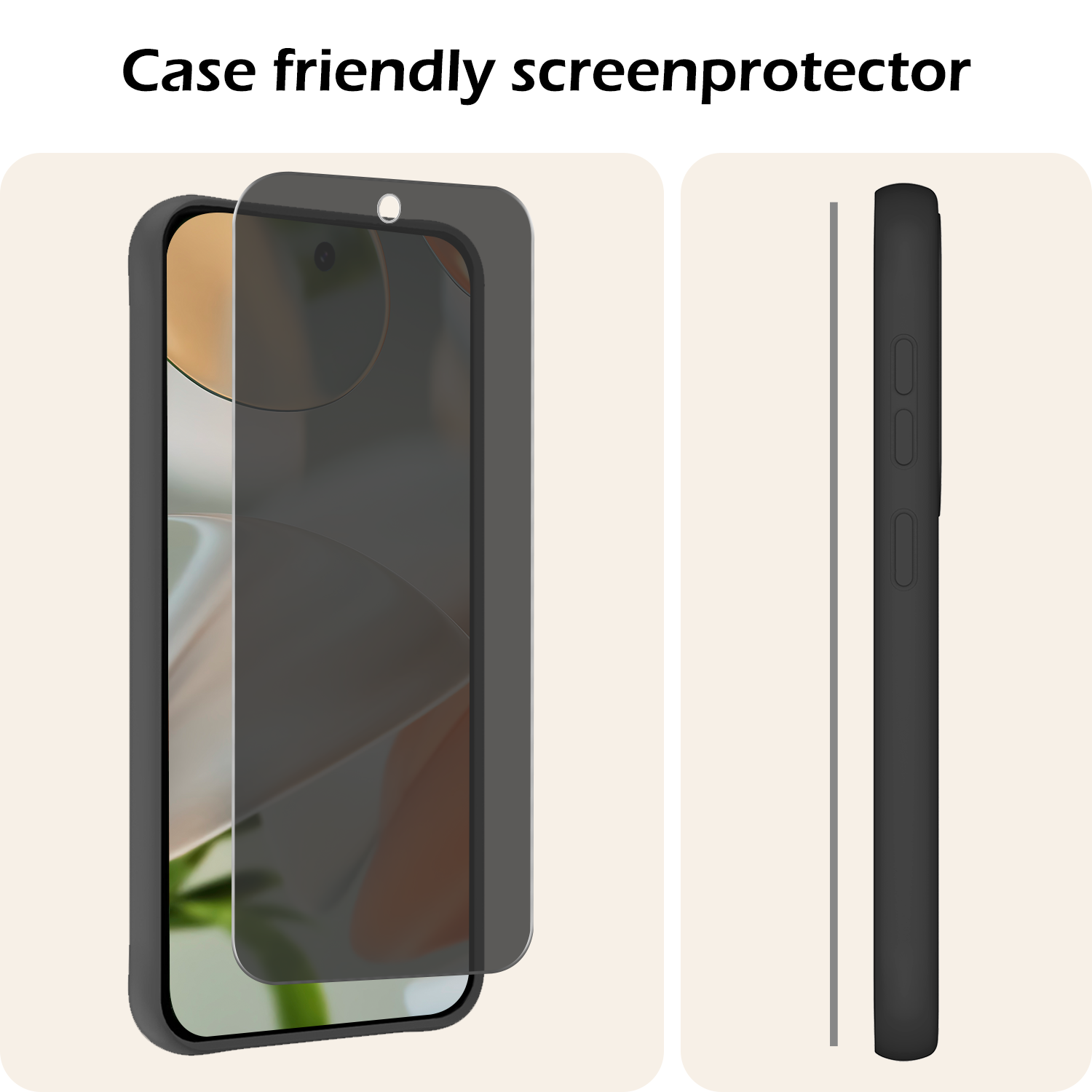 Nomfy Screenprotector Geschikt voor Google Pixel 9 Pro Screenprotector Privacy Glas Gehard Full Cover - Screenprotector Geschikt voor Google Pixel 9 Pro Screenprotector Privacy Tempered Glass - 2 PACK