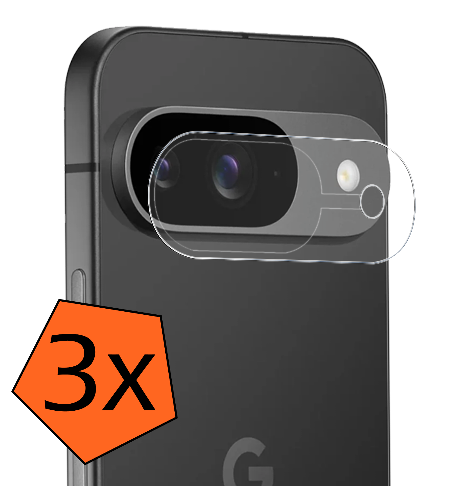 Nomfy Screenprotector Geschikt voor Google Pixel 9 Camera Lens Screenprotector Glas - Screenprotector Geschikt voor Google Pixel 9 Screenprotector Camera Protector Gehard Glas - 3 PACK