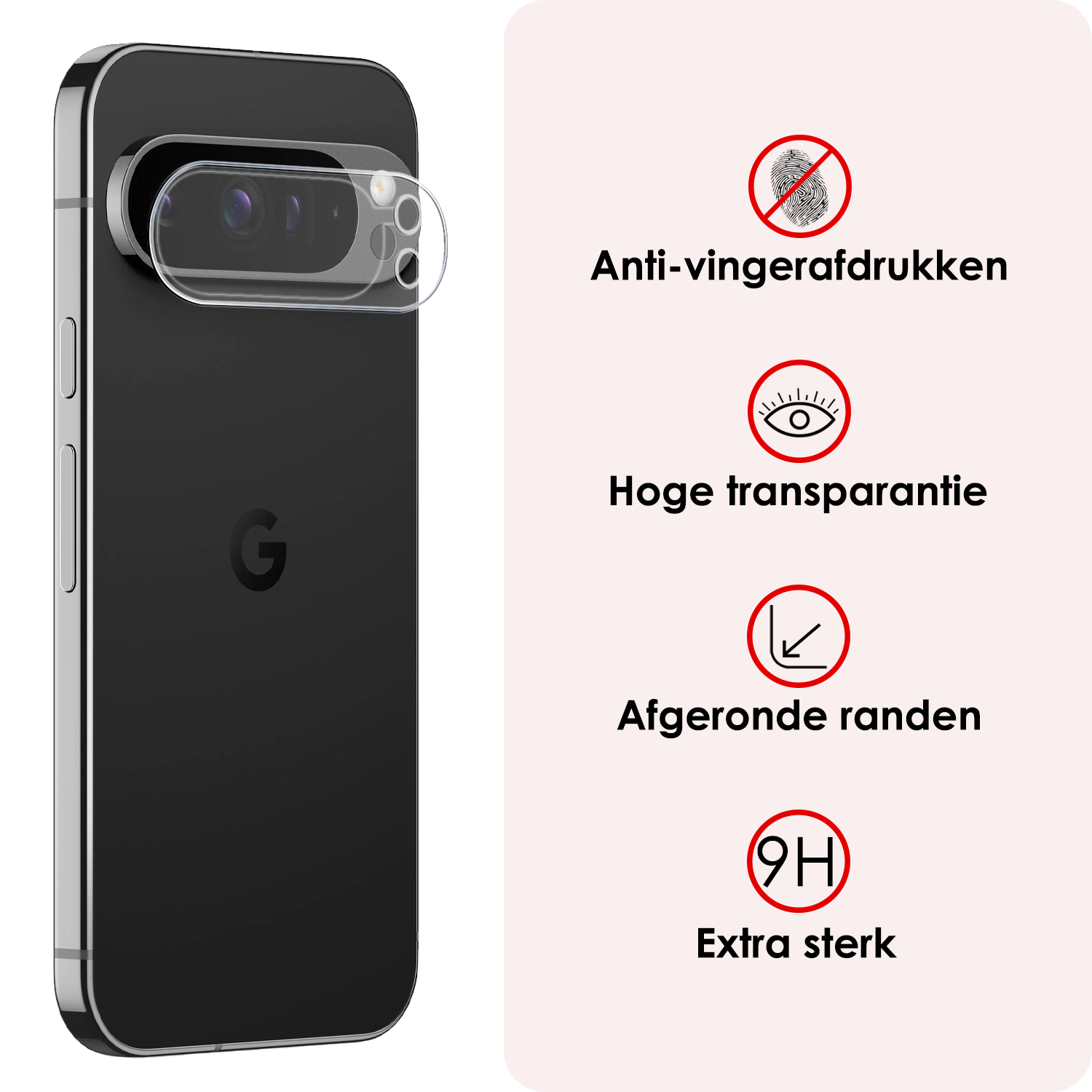 NoXx Screenprotector Geschikt voor Google Pixel 9 Pro XL Camera Lens Screenprotector Glas - Screenprotector Geschikt voor Google Pixel 9 Pro XL Screenprotector Camera Protector Gehard Glas - 2 PACK