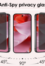 NoXx Screenprotector Geschikt voor Google Pixel 9 Pro XL Screenprotector Privacy Glas Gehard Full Cover - Screenprotector Geschikt voor Google Pixel 9 Pro XL Screenprotector Privacy Tempered Glass - 2 PACK