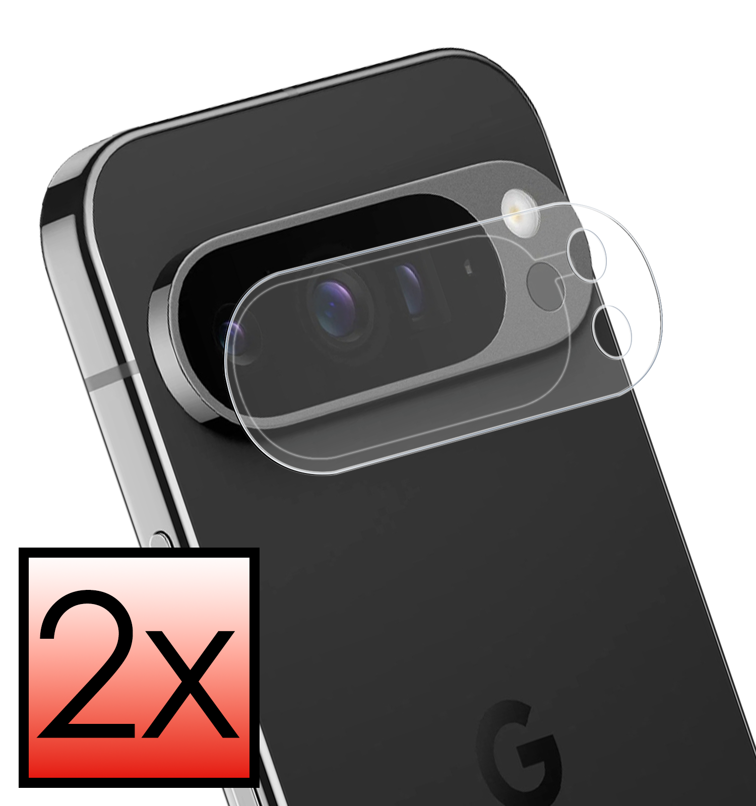 NoXx Screenprotector Geschikt voor Google Pixel 9 Pro Camera Lens Screenprotector Glas - Screenprotector Geschikt voor Google Pixel 9 Pro Screenprotector Camera Protector Gehard Glas - 2 PACK
