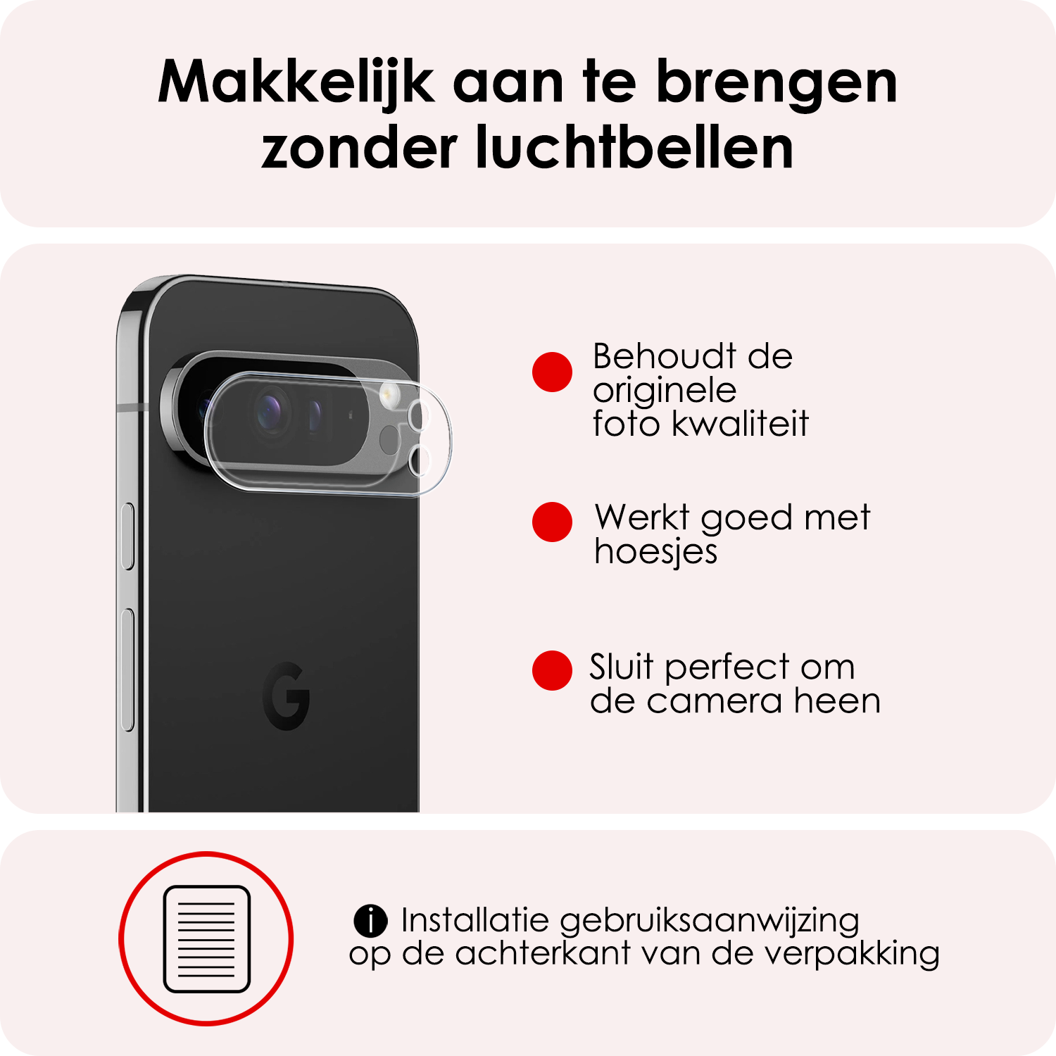 NoXx Screenprotector Geschikt voor Google Pixel 9 Pro Camera Lens Screenprotector Glas - Screenprotector Geschikt voor Google Pixel 9 Pro Screenprotector Camera Protector Gehard Glas - 2 PACK