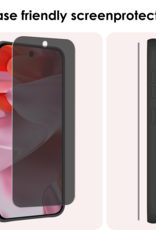 NoXx Screenprotector Geschikt voor Google Pixel 9 Pro Screenprotector Privacy Glas Gehard Full Cover - Screenprotector Geschikt voor Google Pixel 9 Pro Screenprotector Privacy Tempered Glass - 3 PACK