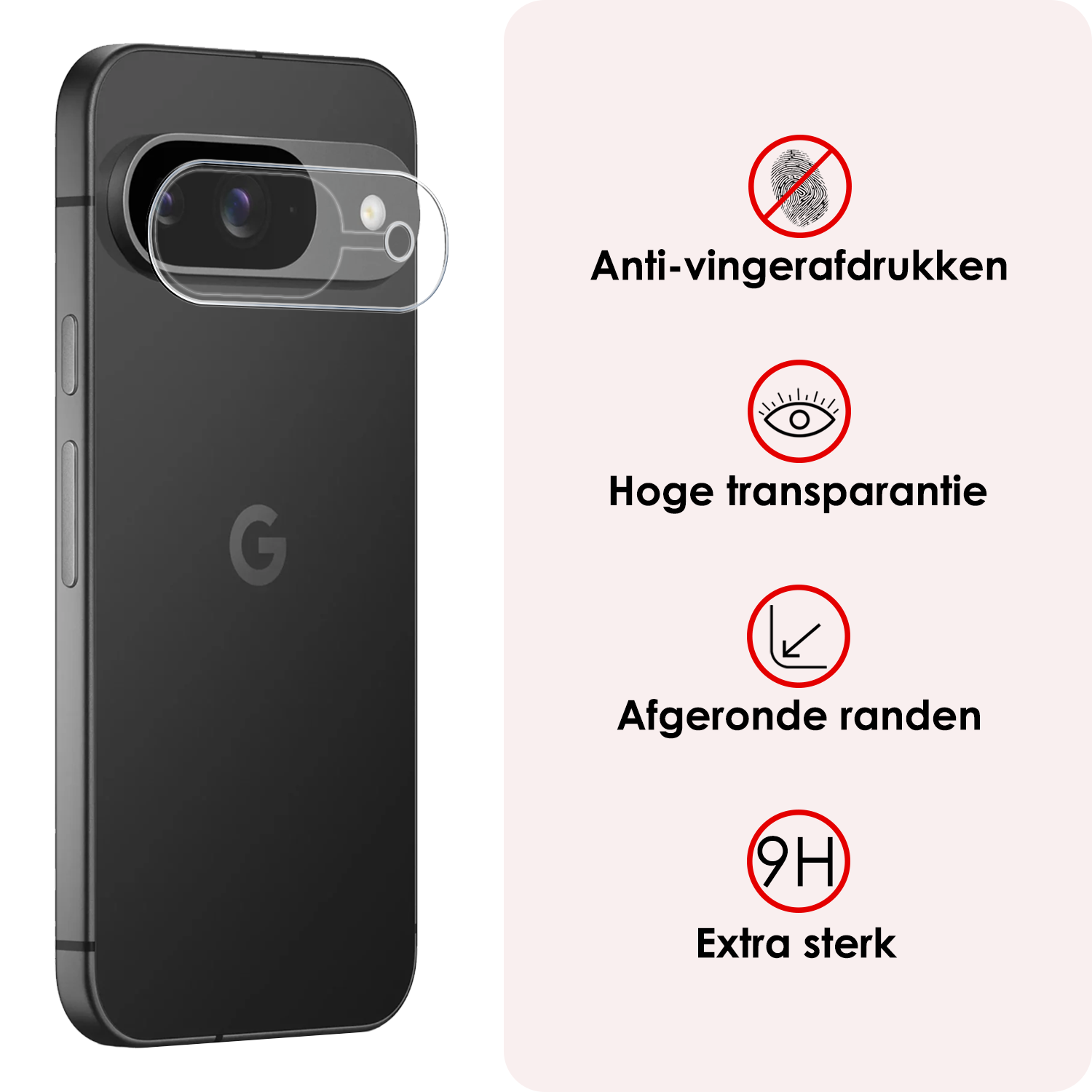 NoXx Screenprotector Geschikt voor Google Pixel 9 Camera Lens Screenprotector Glas - Screenprotector Geschikt voor Google Pixel 9 Screenprotector Camera Protector Gehard Glas - 2 PACK