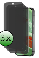 BASEY. Screenprotector Geschikt voor Google Pixel 9 Pro XL Screenprotector Privacy Glas Gehard Full Cover - Screenprotector Geschikt voor Google Pixel 9 Pro XL Screenprotector Privacy Tempered Glass - 3 PACK