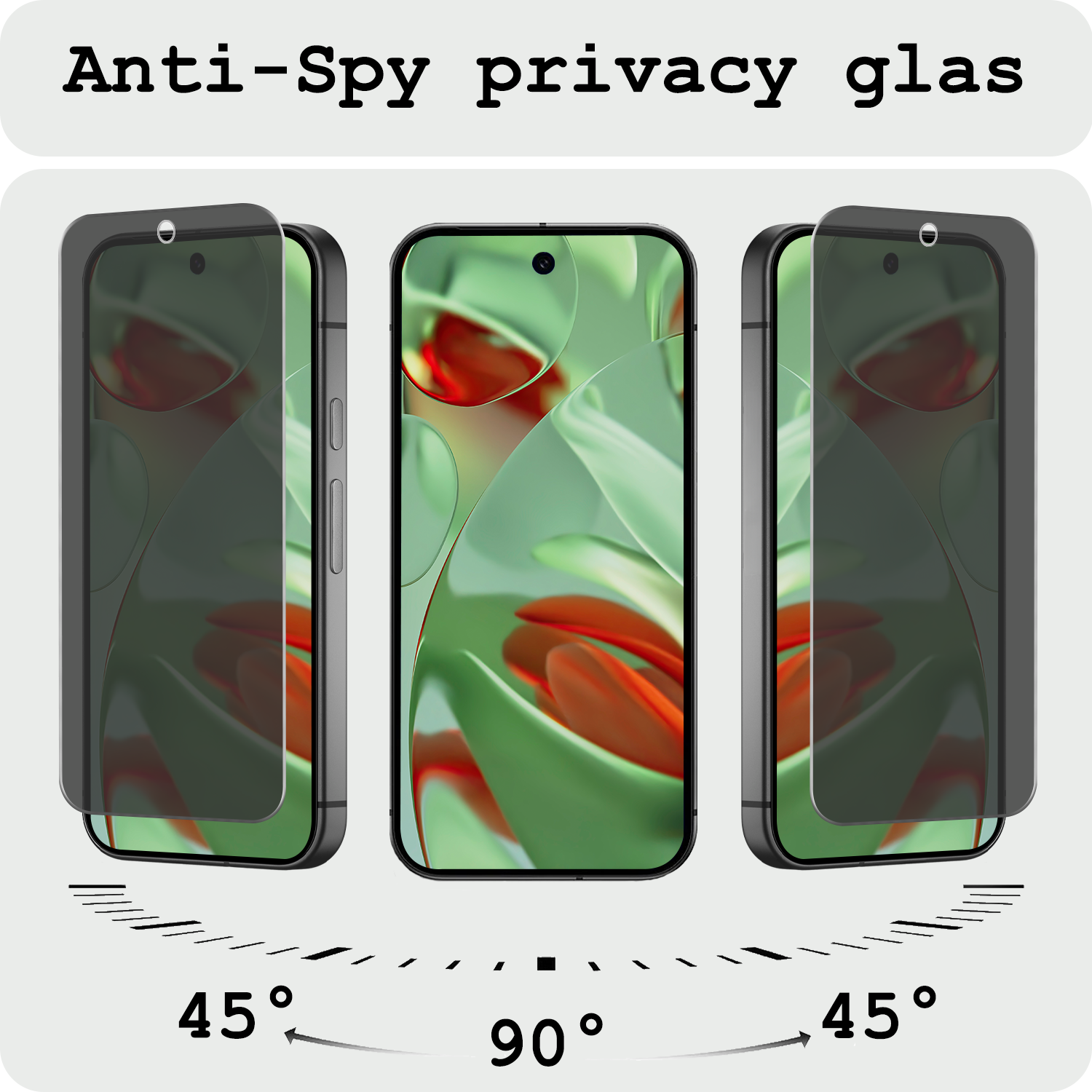 BASEY. Screenprotector Geschikt voor Google Pixel 9 Pro XL Screenprotector Privacy Glas Gehard Full Cover - Screenprotector Geschikt voor Google Pixel 9 Pro XL Screenprotector Privacy Tempered Glass - 3 PACK