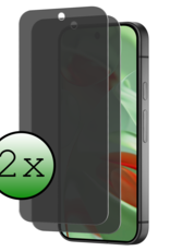 BASEY. Screenprotector Geschikt voor Google Pixel 9 Pro XL Screenprotector Privacy Glas Gehard Full Cover - Screenprotector Geschikt voor Google Pixel 9 Pro XL Screenprotector Privacy Tempered Glass - 2 PACK