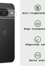 BASEY. Screenprotector Geschikt voor Google Pixel 9 Camera Lens Screenprotector Glas - Screenprotector Geschikt voor Google Pixel 9 Screenprotector Camera Protector Gehard Glas - 2 PACK