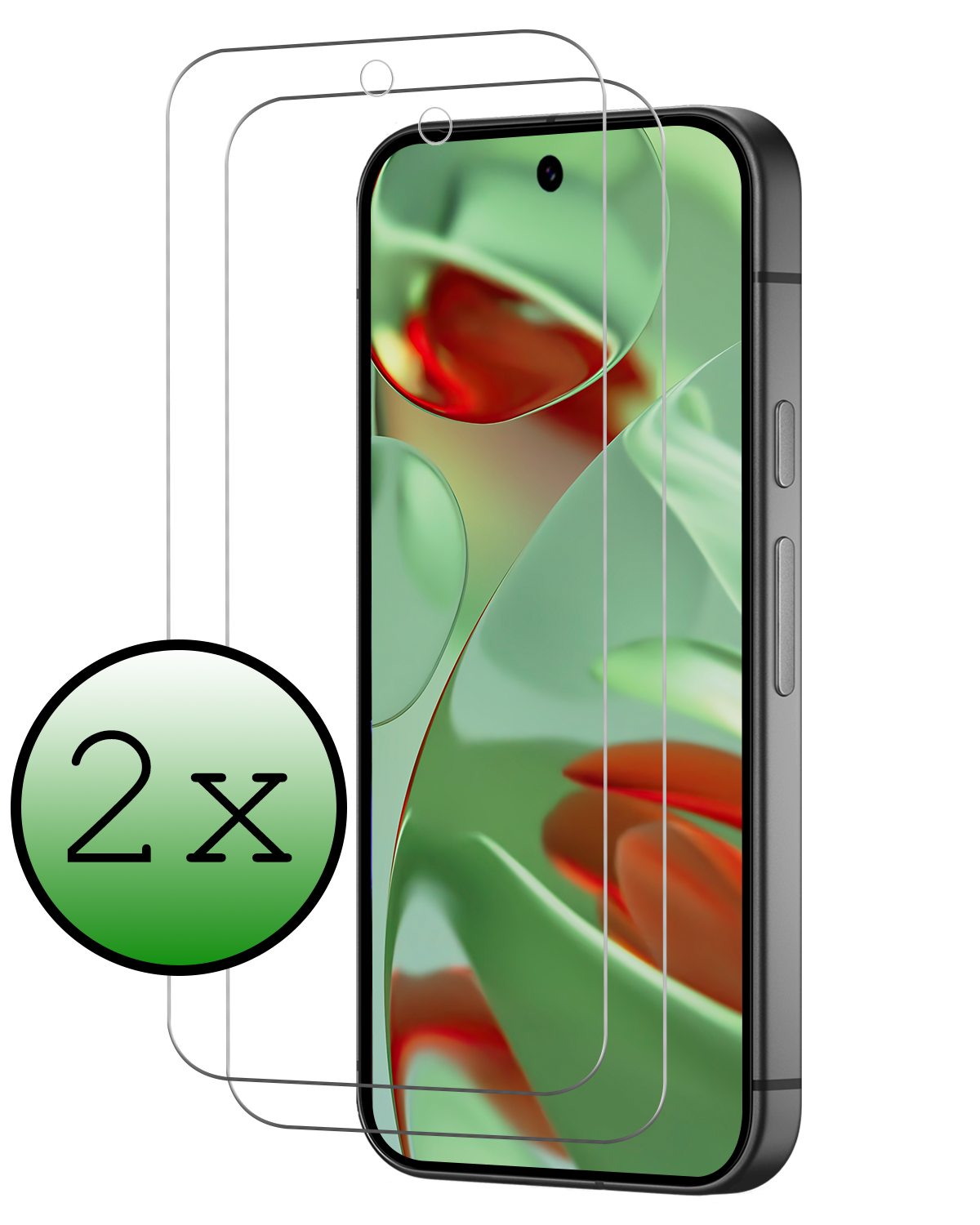 BASEY. Screenprotector Geschikt voor Google Pixel 9 Screenprotector Glas Gehard Tempered Glass - Screenprotector Geschikt voor Google Pixel 9 Screen Protector Screen Cover - 2 PACK