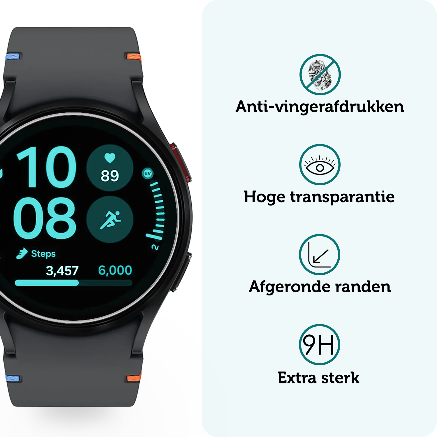 Forterra Screenprotector Geschikt voor Samsung Watch 7 44 mm Screenprotector Glas - Screen Protector Geschikt voor Samsung Galaxy Watch 7 (44 mm) Screenprotector Tempered Glass