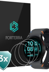 Forterra Screenprotector Geschikt voor Samsung Watch FE 40 mm Screenprotector Glas Gehard Screen Cover - Screen Protector Geschikt voor Samsung Galaxy Watch FE (40 mm) Screenprotector Tempered Glass - 3 PACK