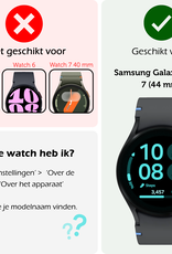 Forterra Screenprotector Geschikt voor Samsung Watch 7 44 mm Screenprotector Glas - Screen Protector Geschikt voor Samsung Galaxy Watch 7 (44 mm) Screenprotector Tempered Glass
