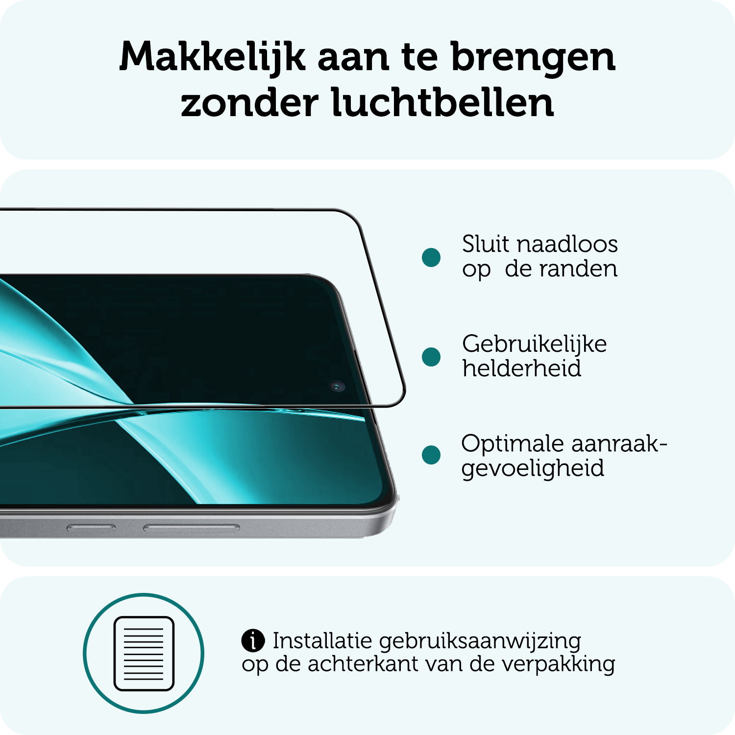 Forterra Screenprotector Geschikt voor OnePlus Nord CE4 Lite Screenprotector Glas Gehard Tempered Glass Full Cover - Screenprotector Geschikt voor OnePlus Nord CE4 Lite Screen Protector Screen Cover - 3 PACK