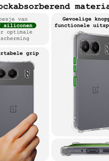 BASEY. Hoesje Geschikt voor OnePlus Nord 4 Hoesje Siliconen Shock Proof Case Hoes - Hoes Geschikt voor OnePlus Nord 4 Hoes Cover Case Shockproof - Transparant - 2 PACK
