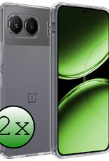 BASEY. Hoesje Geschikt voor OnePlus Nord 4 Hoesje Siliconen Case Hoes - Hoes Geschikt voor OnePlus Nord 4 Hoes Cover Case - Transparant - 2 PACK