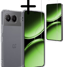 BASEY. BASEY. OnePlus Nord 4 Hoesje Siliconen Met Screenprotector - Transparant