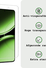 BASEY. Hoesje Geschikt voor OnePlus Nord 4 Hoesje Siliconen Case Hoes Met Screenprotector - Hoes Geschikt voor OnePlus Nord 4 Hoes Cover Case - Transparant