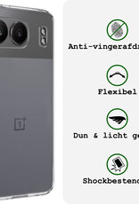 BASEY. Hoesje Geschikt voor OnePlus Nord 4 Hoesje Siliconen Case Hoes Met 2x Screenprotector - Hoes Geschikt voor OnePlus Nord 4 Hoes Cover Case - Transparant