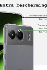 BASEY. Hoesje Geschikt voor OnePlus Nord 4 Hoesje Siliconen Case Hoes Met 2x Screenprotector - Hoes Geschikt voor OnePlus Nord 4 Hoes Cover Case - Transparant