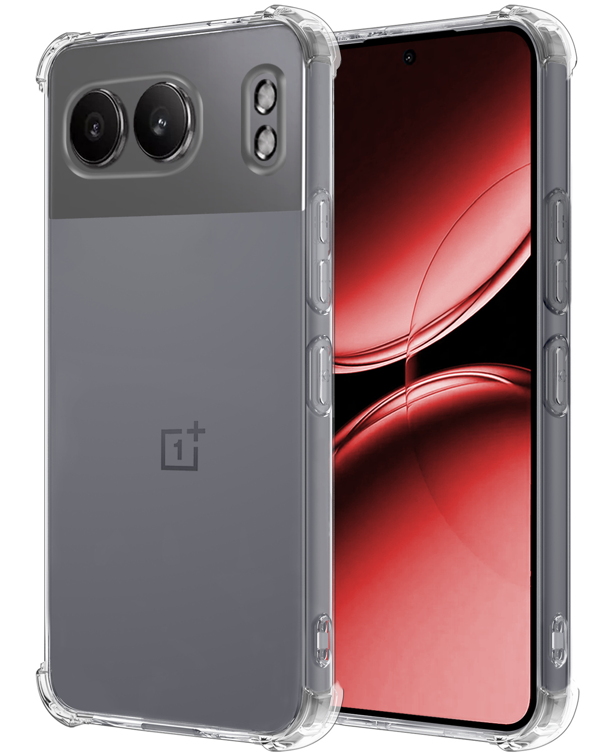 NoXx Hoesje Geschikt voor OnePlus Nord 4 Hoesje Siliconen Shock Proof Case Hoes - Hoes Geschikt voor OnePlus Nord 4 Hoes Cover Case Shockproof - Transparant