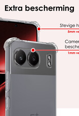 NoXx Hoesje Geschikt voor OnePlus Nord 4 Hoesje Siliconen Shock Proof Case Hoes - Hoes Geschikt voor OnePlus Nord 4 Hoes Cover Case Shockproof - Transparant