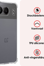 NoXx Hoesje Geschikt voor OnePlus Nord 4 Hoesje Siliconen Shock Proof Case Hoes Met Screenprotector - Hoes Geschikt voor OnePlus Nord 4 Hoes Cover Case Shockproof - Transparant