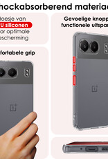NoXx Hoesje Geschikt voor OnePlus Nord 4 Hoesje Siliconen Shock Proof Case Hoes Met Screenprotector - Hoes Geschikt voor OnePlus Nord 4 Hoes Cover Case Shockproof - Transparant