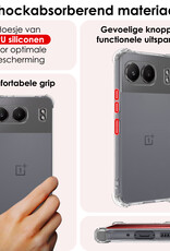 NoXx Hoesje Geschikt voor OnePlus Nord 4 Hoesje Siliconen Shock Proof Case Hoes Met Screenprotector - Hoes Geschikt voor OnePlus Nord 4 Hoes Cover Case Shockproof - Transparant