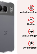 NoXx Hoesje Geschikt voor OnePlus Nord 4 Hoesje Siliconen Case Hoes - Hoes Geschikt voor OnePlus Nord 4 Hoes Cover Case - Transparant