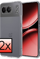 NoXx Hoesje Geschikt voor OnePlus Nord 4 Hoesje Siliconen Case Hoes - Hoes Geschikt voor OnePlus Nord 4 Hoes Cover Case - Transparant - 2 PACK