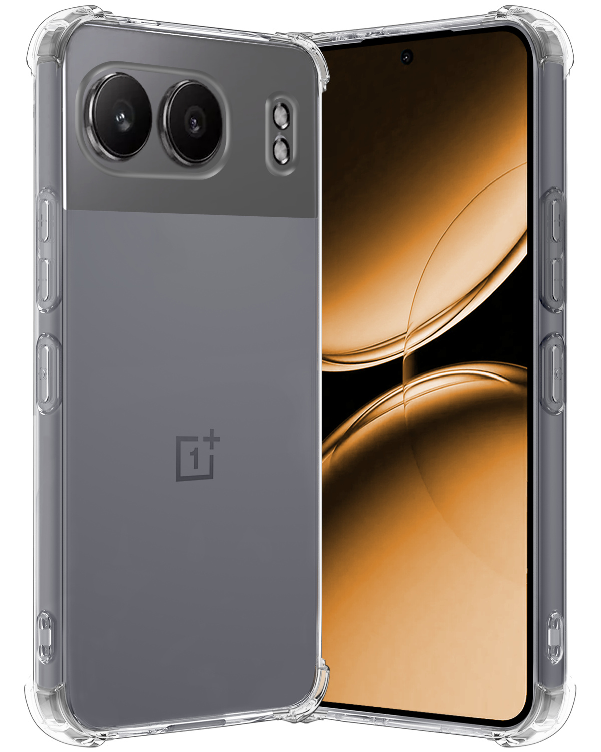 Nomfy Hoesje Geschikt voor OnePlus Nord 4 Hoesje Siliconen Shock Proof Case Hoes - Hoes Geschikt voor OnePlus Nord 4 Hoes Cover Case Shockproof - Transparant