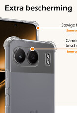 Nomfy Hoesje Geschikt voor OnePlus Nord 4 Hoesje Siliconen Shock Proof Case Hoes Met Screenprotector - Hoes Geschikt voor OnePlus Nord 4 Hoes Cover Case Shockproof - Transparant