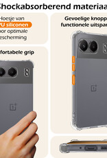 Nomfy Hoesje Geschikt voor OnePlus Nord 4 Hoesje Siliconen Shock Proof Case Hoes Met 2x Screenprotector - Hoes Geschikt voor OnePlus Nord 4 Hoes Cover Case Shockproof - Transparant
