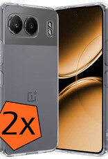 Nomfy Hoesje Geschikt voor OnePlus Nord 4 Hoesje Siliconen Case Hoes - Hoes Geschikt voor OnePlus Nord 4 Hoes Cover Case - Transparant - 2 PACK