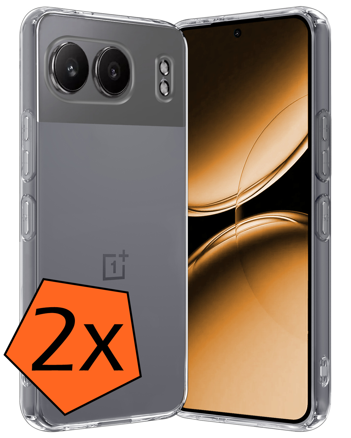 Nomfy Hoesje Geschikt voor OnePlus Nord 4 Hoesje Siliconen Case Hoes - Hoes Geschikt voor OnePlus Nord 4 Hoes Cover Case - Transparant - 2 PACK