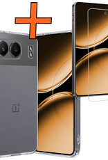 Nomfy Hoesje Geschikt voor OnePlus Nord 4 Hoesje Siliconen Case Hoes Met Screenprotector - Hoes Geschikt voor OnePlus Nord 4 Hoes Cover Case - Transparant