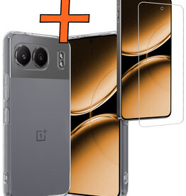 Nomfy Nomfy OnePlus Nord 4 Hoesje Siliconen Met Screenprotector - Transparant