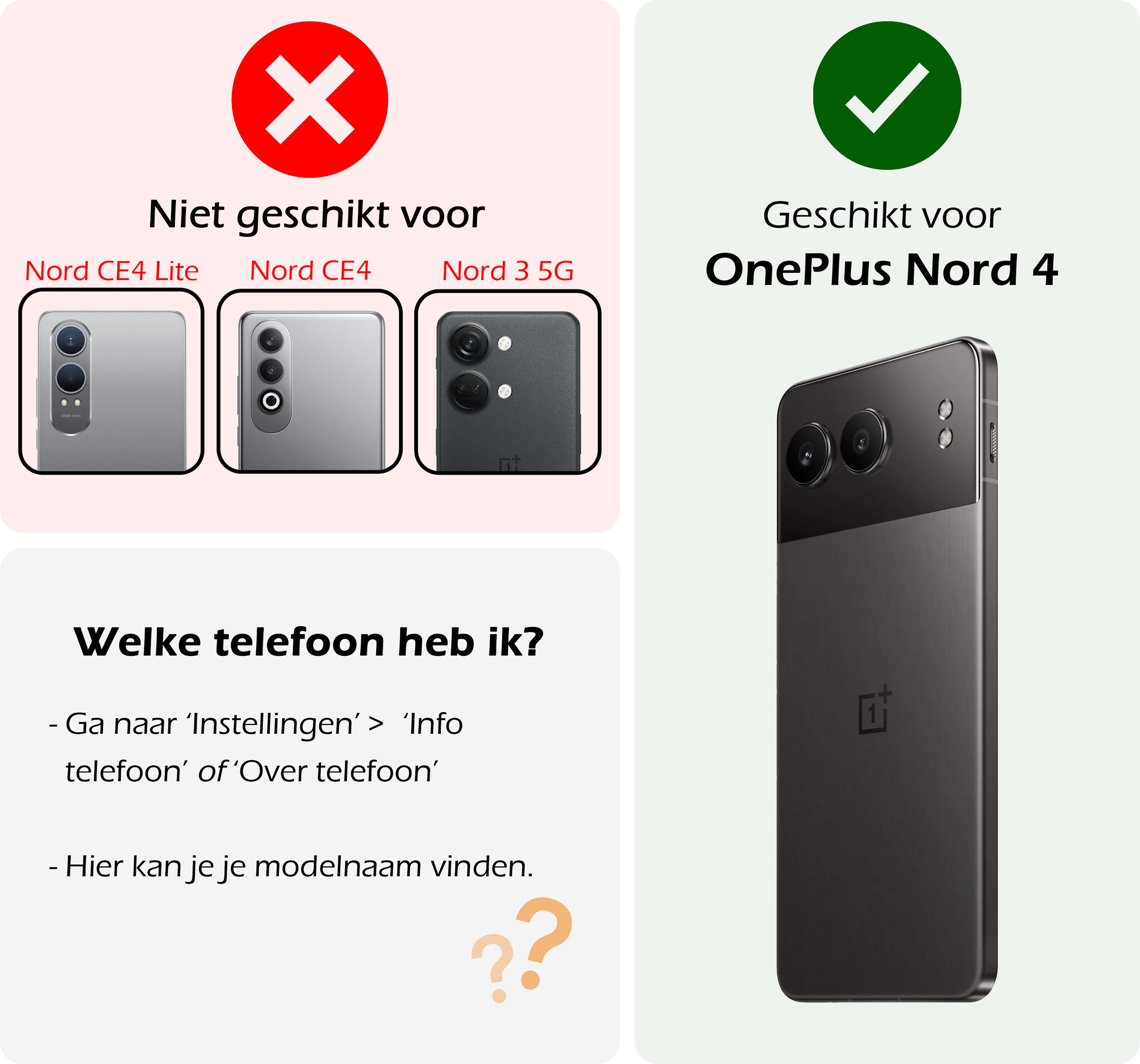 Nomfy Hoesje Geschikt voor OnePlus Nord 4 Hoesje Siliconen Case Hoes Met Screenprotector - Hoes Geschikt voor OnePlus Nord 4 Hoes Cover Case - Transparant