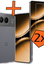 Nomfy Hoesje Geschikt voor OnePlus Nord 4 Hoesje Siliconen Case Hoes Met 2x Screenprotector - Hoes Geschikt voor OnePlus Nord 4 Hoes Cover Case - Transparant