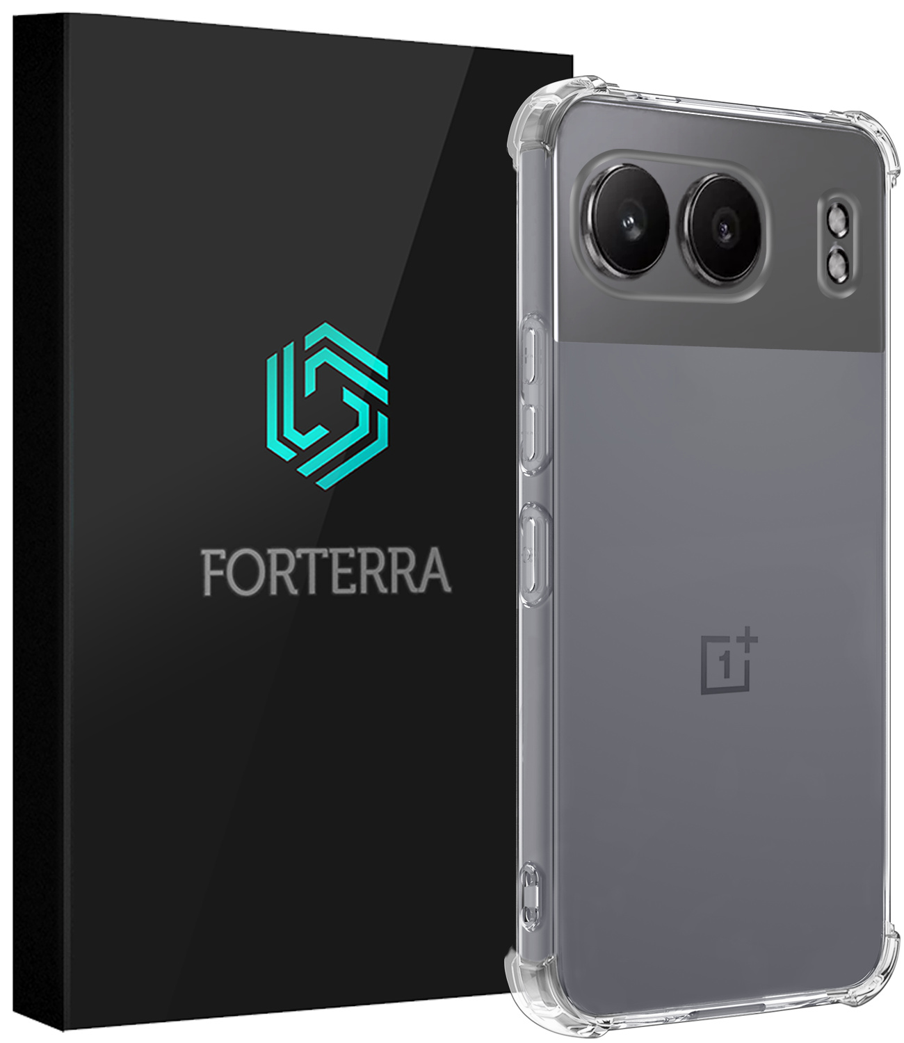 Forterra Hoesje Geschikt voor OnePlus Nord 4 Hoesje Siliconen Shock Proof Case Hoes - Hoes Geschikt voor OnePlus Nord 4 Hoes Cover Case Shockproof - Transparant