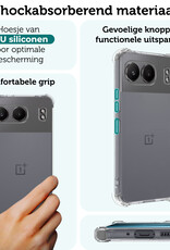 Forterra Hoesje Geschikt voor OnePlus Nord 4 Hoesje Siliconen Shock Proof Case Hoes - Hoes Geschikt voor OnePlus Nord 4 Hoes Cover Case Shockproof - Transparant - 2 PACK